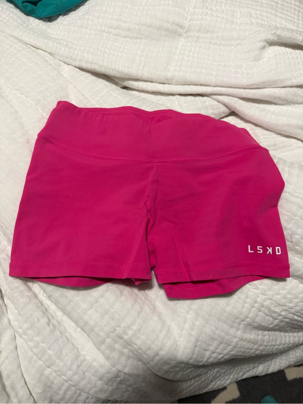 LSKD Women's Active Shorts in Bright Pink — High-Waist Performance